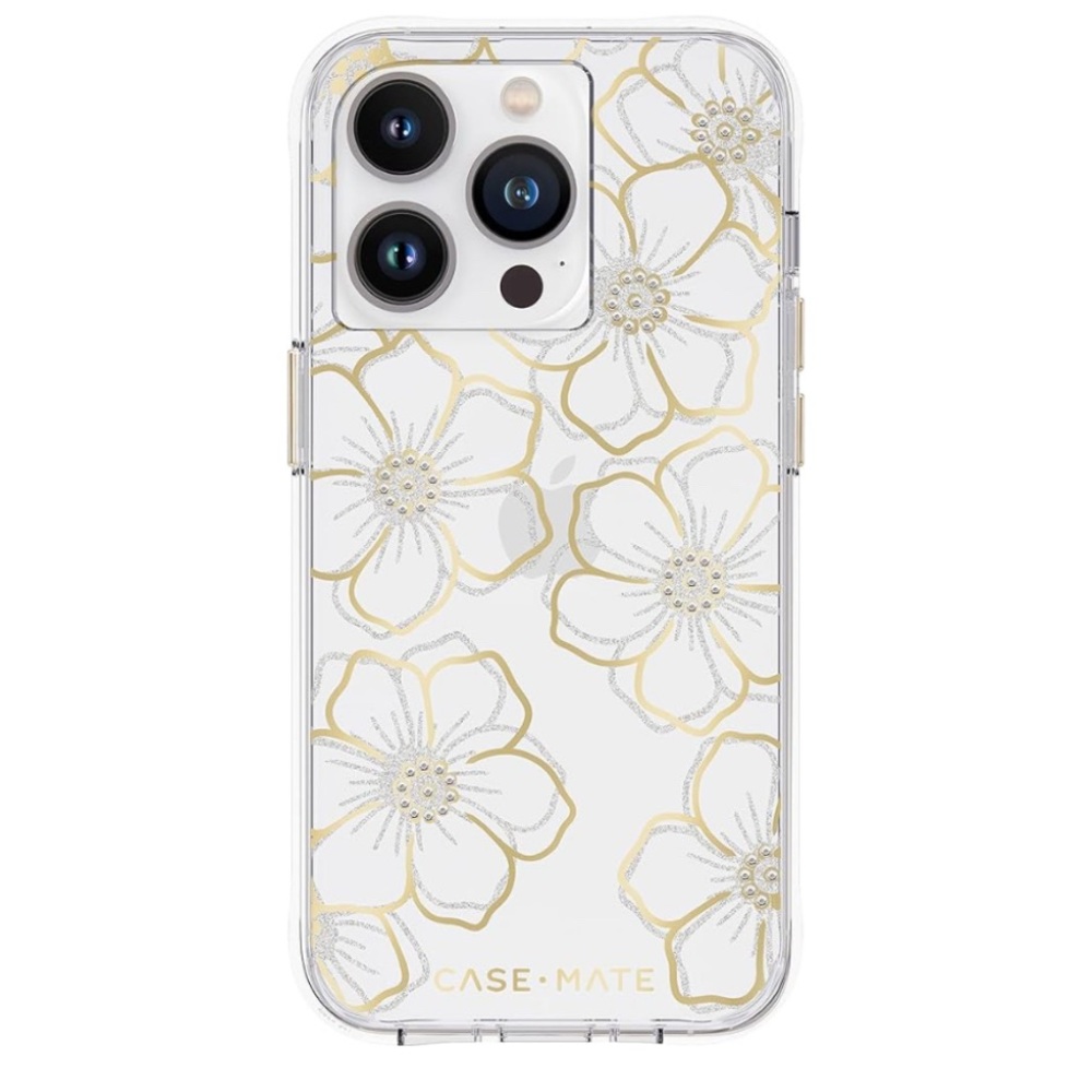 Case-Mate Silver and Gold Floral Phone Case